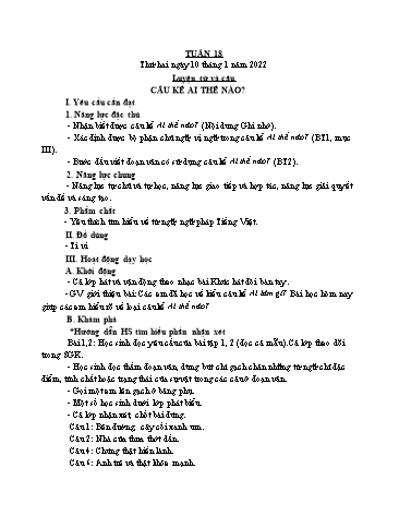 Giáo án các môn Lớp 4 - Tuần 18 - Năm học 2021-2022 - Trần Thị Ngọc Anh