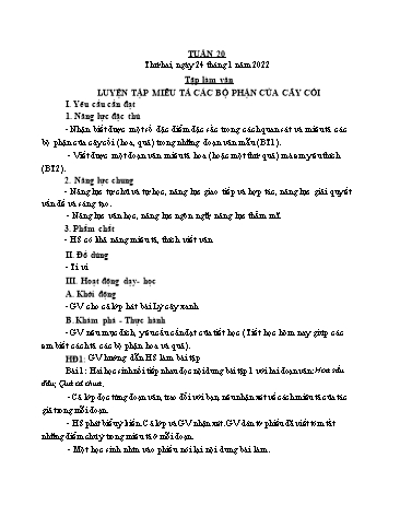 Giáo án các môn Lớp 4 - Tuần 20 - Năm học 2021-2022 - Nguyễn Thị Hòa