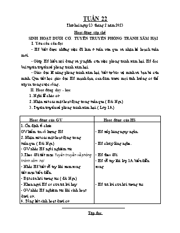Giáo án các môn Lớp 4 - Tuần 22 - Năm học 2022-2023 - Nguyễn Thị Hòa