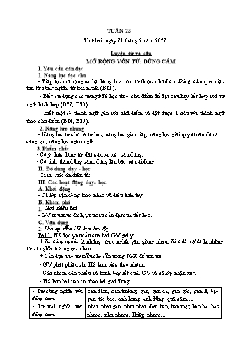 Giáo án các môn Lớp 4 - Tuần 23 - Năm học 2021-2022 - Nguyễn Thị Hòa