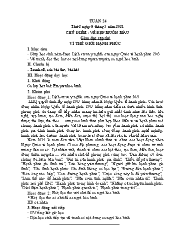 Giáo án các môn Lớp 4 - Tuần 24 - Năm học 2020-2021 - Nguyễn Thị Hòa