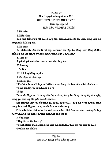 Giáo án các môn Lớp 4 - Tuần 27 - Năm học 2020-2021 - Nguyễn Thị Hòa