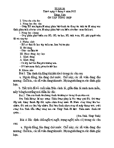 Giáo án các môn Lớp 4 - Tuần 30 - Năm học 2021-2022 - Nguyễn Thị Hòa