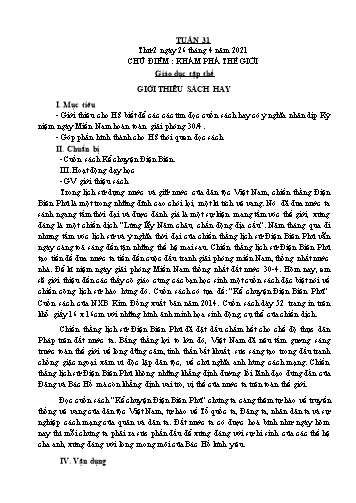 Giáo án các môn Lớp 4 - Tuần 31 - Năm học 2020-2021 - Nguyễn Thị Hòa