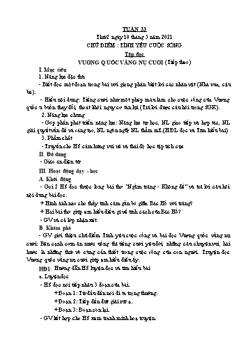 Giáo án các môn Lớp 4 - Tuần 33 - Năm học 2020-2021 - Nguyễn Thị Hòa