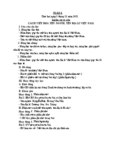 Giáo án các môn Lớp 4 - Tuần 8 - Năm học 2021-2022 - Nguyễn Thị Hòa