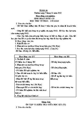 Giáo án các môn Lớp 5 - Tuần 10 - Năm học 2022-2023 - Nguyễn Thị Hòa