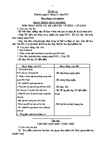 Giáo án các môn Lớp 5 - Tuần 11 - Năm học 2023-2024 - Nguyễn Thị Hòa