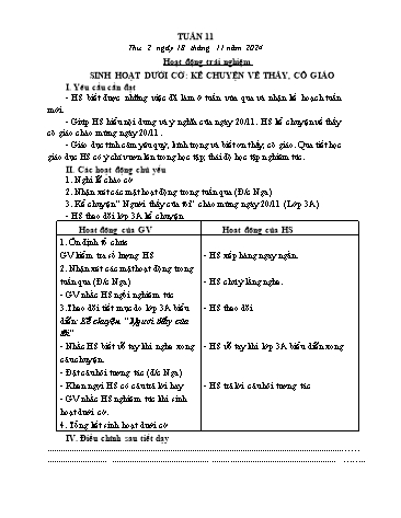 Giáo án các môn Lớp 5 - Tuần 11 - Năm học 2024-2025 - Trần Thị Tú Uyên