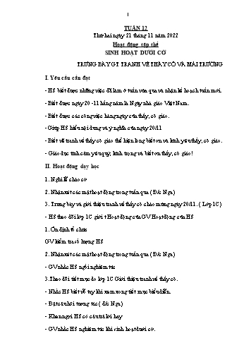 Giáo án các môn Lớp 5 - Tuần 12 - Năm học 2022-2023 - Nguyễn Thị Hòa
