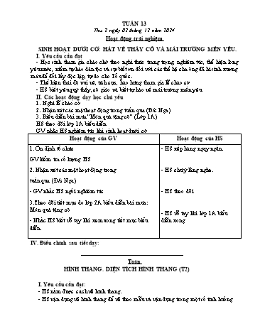 Giáo án các môn Lớp 5 - Tuần 13 - Năm học 2024-2025 - Trần Thị Tú Uyên