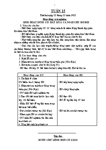Giáo án các môn Lớp 5 - Tuần 15 - Năm học 2022-2023 - Nguyễn Thị Hòa