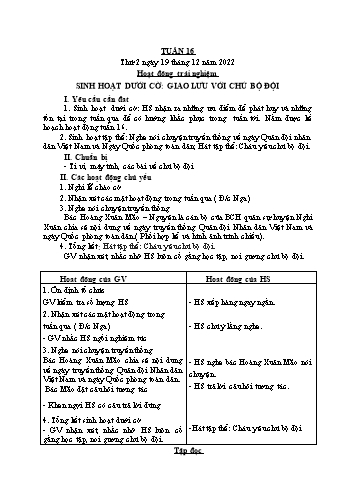 Giáo án các môn Lớp 5 - Tuần 16 - Năm học 2022-2023 - Nguyễn Thị Hòa