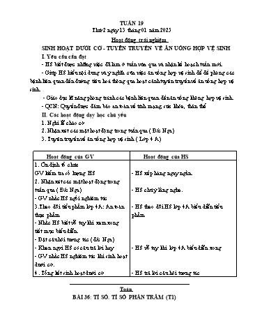 Giáo án các môn Lớp 5 - Tuần 19 - Năm học 2024-2025 - Nguyễn Thị Hòa
