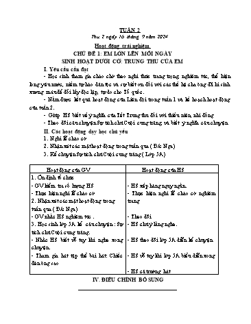 Giáo án các môn Lớp 5 - Tuần 2 - Năm học 2022-2023 - Trần Thị Tú Uyên