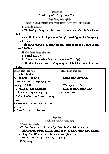 Giáo án các môn Lớp 5 - Tuần 20 - Năm học 2023-2024 - Nguyễn Thị Hòa