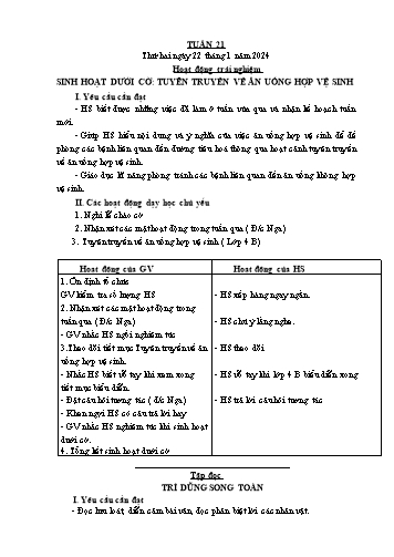 Giáo án các môn Lớp 5 - Tuần 21 - Năm học 2023-2024 - Nguyễn Thị Hòa