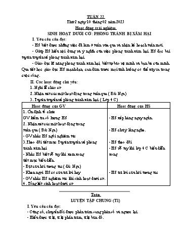 Giáo án các môn Lớp 5 - Tuần 22 - Năm học 2024-2025 - Nguyễn Thị Hòa