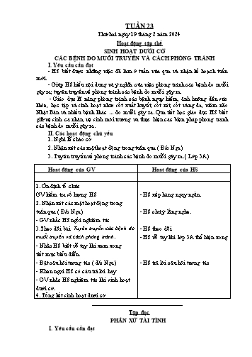 Giáo án các môn Lớp 5 - Tuần 23 - Năm học 2023-2024 - Nguyễn Thị Hòa