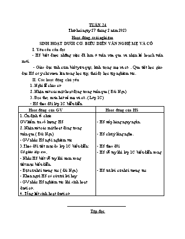 Giáo án các môn Lớp 5 - Tuần 24 - Năm học 2022-2023 - Nguyễn Thị Hòa
