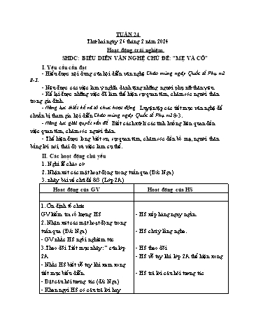 Giáo án các môn Lớp 5 - Tuần 24 - Năm học 2023-2024 - Nguyễn Thị Hòa