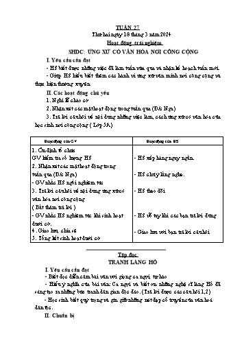 Giáo án các môn Lớp 5 - Tuần 27 - Năm học 2023-2024 - Nguyễn Thị Hòa