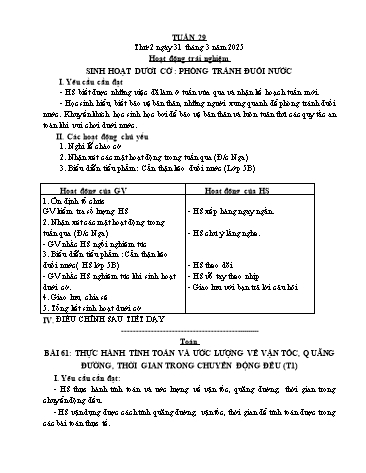 Giáo án các môn Lớp 5 - Tuần 29 - Năm học 2024-2025 - Nguyễn Thị Hòa