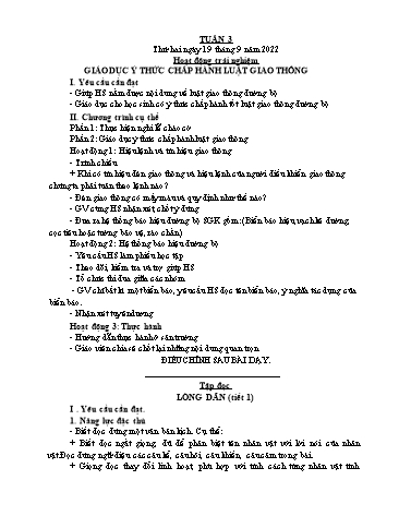 Giáo án các môn Lớp 5 - Tuần 3 - Năm học 2022-2023 - Nguyễn Thị Hòa
