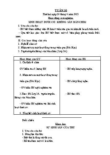 Giáo án các môn Lớp 5 - Tuần 30 - Năm học 2022-2023 - Nguyễn Thị Hòa