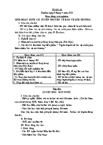 Giáo án các môn Lớp 5 - Tuần 30 - Năm học 2023-2024 - Nguyễn Thị Hòa