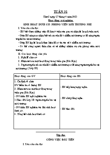 Giáo án các môn Lớp 5 - Tuần 31 - Năm học 2022-2023 - Nguyễn Thị Hòa