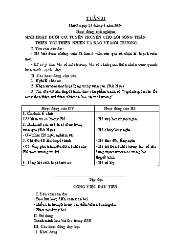 Giáo án các môn Lớp 5 - Tuần 31 - Năm học 2023-2024 - Nguyễn Thị Hòa