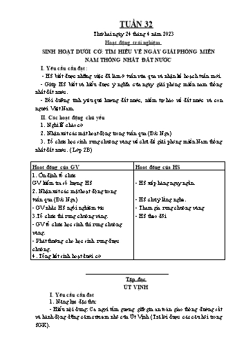 Giáo án các môn Lớp 5 - Tuần 32 - Năm học 2022-2023 - Nguyễn Thị Hòa