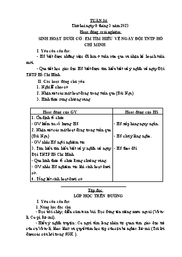 Giáo án các môn Lớp 5 - Tuần 34 - Năm học 2022-2023 - Nguyễn Thị Hòa
