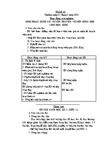 Giáo án các môn Lớp 5 - Tuần 35 - Năm học 2022-2023 - Nguyễn Thị Hòa
