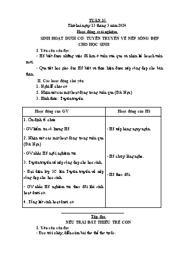 Giáo án các môn Lớp 5 - Tuần 35 - Năm học 2023-2024 - Nguyễn Thị Hòa
