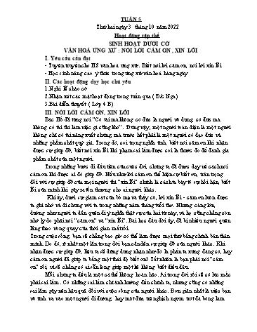 Giáo án các môn Lớp 5 - Tuần 5 - Năm học 2022-2023 - Nguyễn Thị Hòa