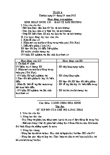 Giáo án các môn Lớp 5 - Tuần 6 - Năm học 2022-2023 - Nguyễn Thị Hòa