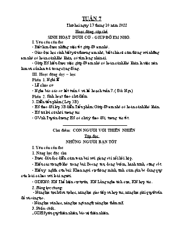 Giáo án các môn Lớp 5 - Tuần 7 - Năm học 2022-2023 - Nguyễn Thị Hòa