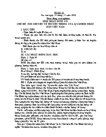 Kế hoạch bài dạy các môn Lớp 1 - Tuần 15 - Năm học 2020-2021 - Trần Thị Trang