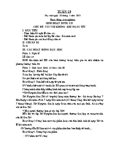 Kế hoạch bài dạy các môn Lớp 1 - Tuần 19 - Năm học 2020-2021 - Trần Thị Tú Uyên