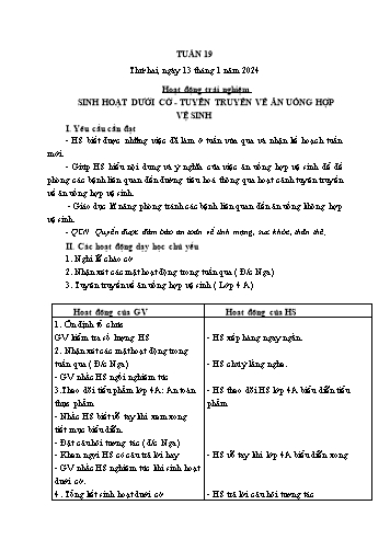Kế hoạch bài dạy các môn Lớp 1 - Tuần 19 - Năm học 2023-2024 - Nguyễn Thị Thu Hà