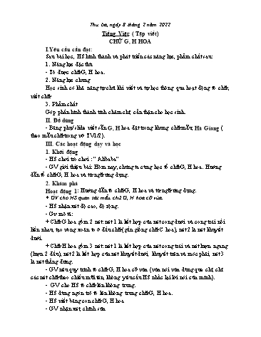 Kế hoạch bài dạy các môn Lớp 1 - Tuần 21 - Năm học 2021-2022 - Nguyễn Thị Thu Hà