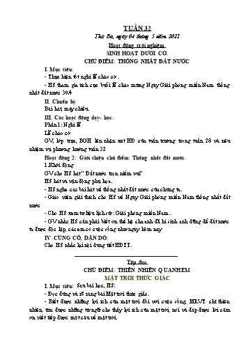 Kế hoạch bài dạy các môn Lớp 1 - Tuần 32 - Năm học 2020-2021 - Trần Thị Tú Uyên