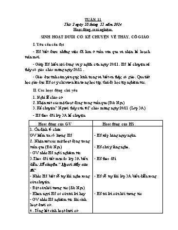 Kế hoạch bài dạy các môn Lớp 2 - Tuần 11 - Năm học 2024-2025 - Cao Thị Kim Nga