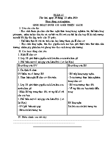 Kế hoạch bài dạy các môn Lớp 2 - Tuần 17 - Năm học 2024-2025 - Cao Thị Kim Nga