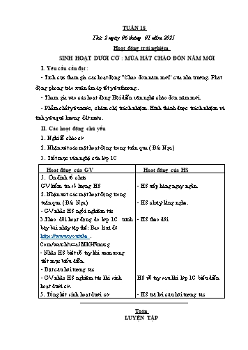Kế hoạch bài dạy các môn Lớp 2 - Tuần 18 - Năm học 2024-2025 - Cao Thị Kim Nga
