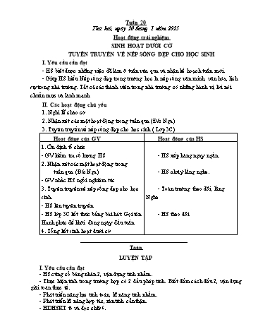 Kế hoạch bài dạy các môn Lớp 2 - Tuần 20 - Năm học 2024-2025 - Cao Thị Kim Nga