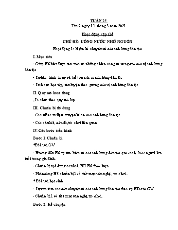 Kế hoạch bài dạy các môn Lớp 2 - Tuần 25 - Năm học 2020-2021 - Cao Thị Kim Nga