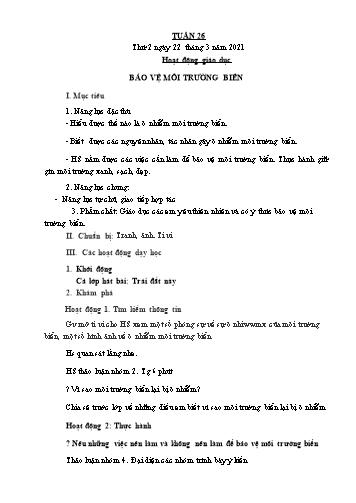 Kế hoạch bài dạy các môn Lớp 2 - Tuần 26 - Năm học 2020-2021 - Cao Thị Kim Nga